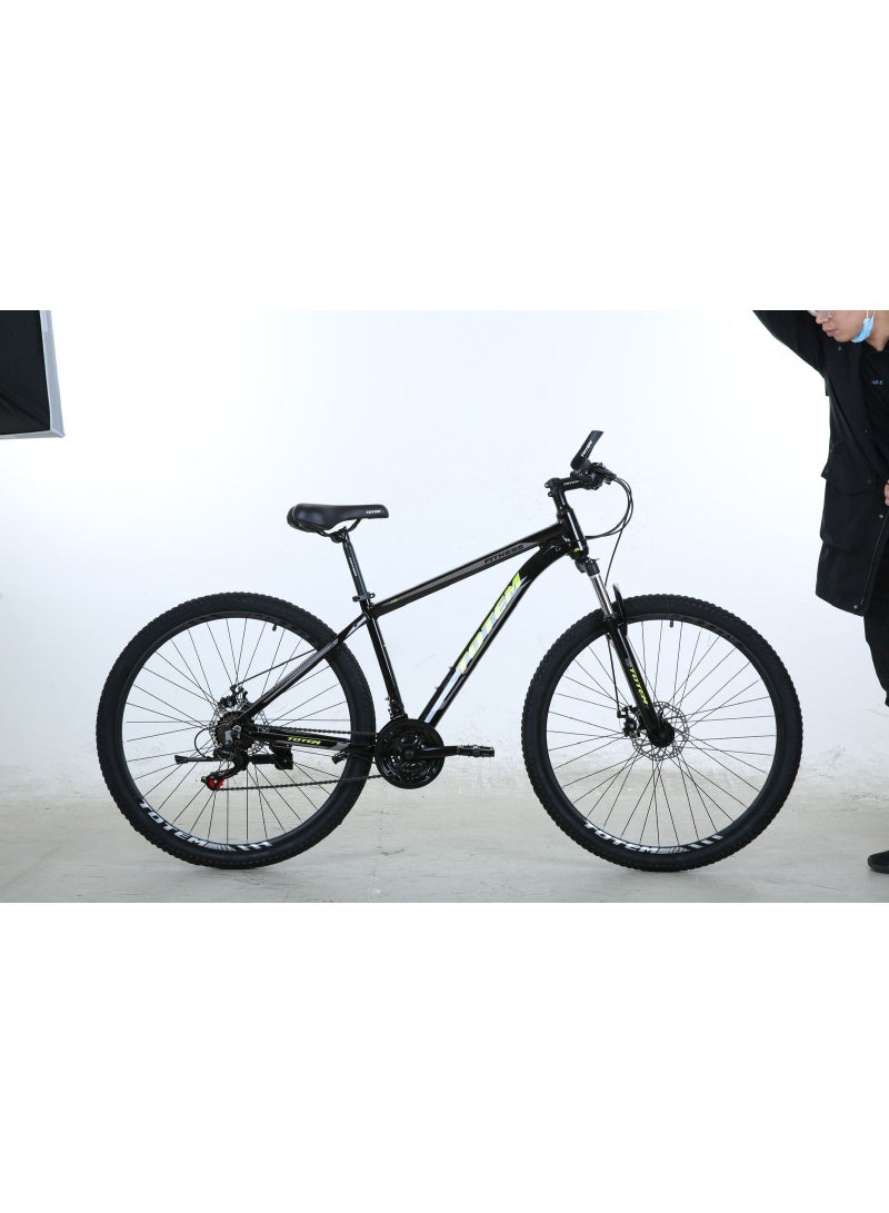 Totem Fitness 29” Mountain Bike – Aluminum Frame, Shimano 21-Speed, Front Suspension